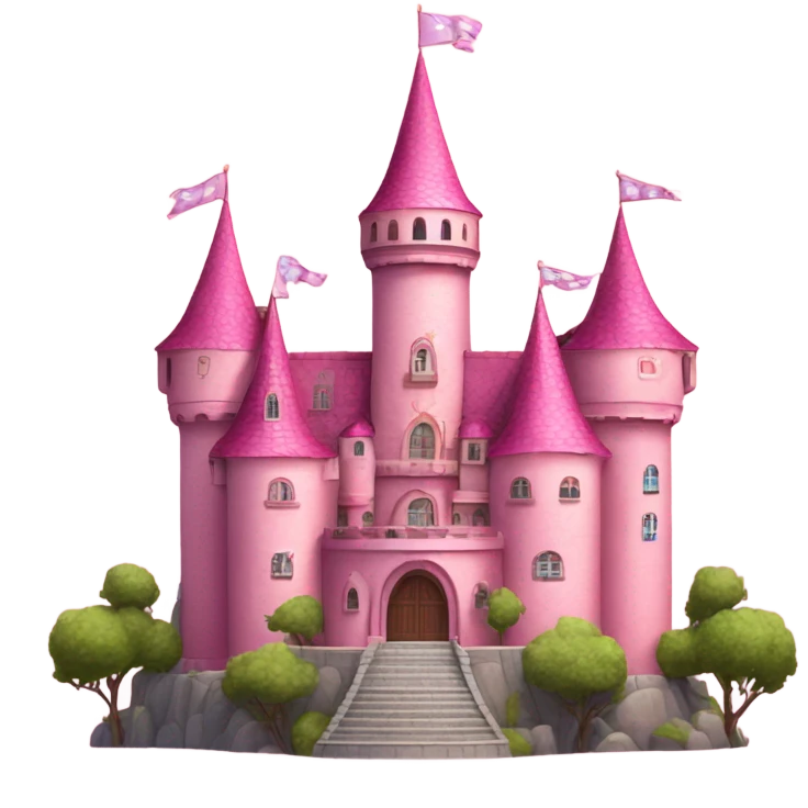 Pink castle emoji