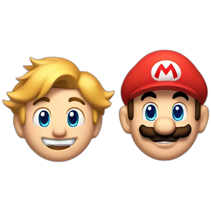 mario and cat emoji