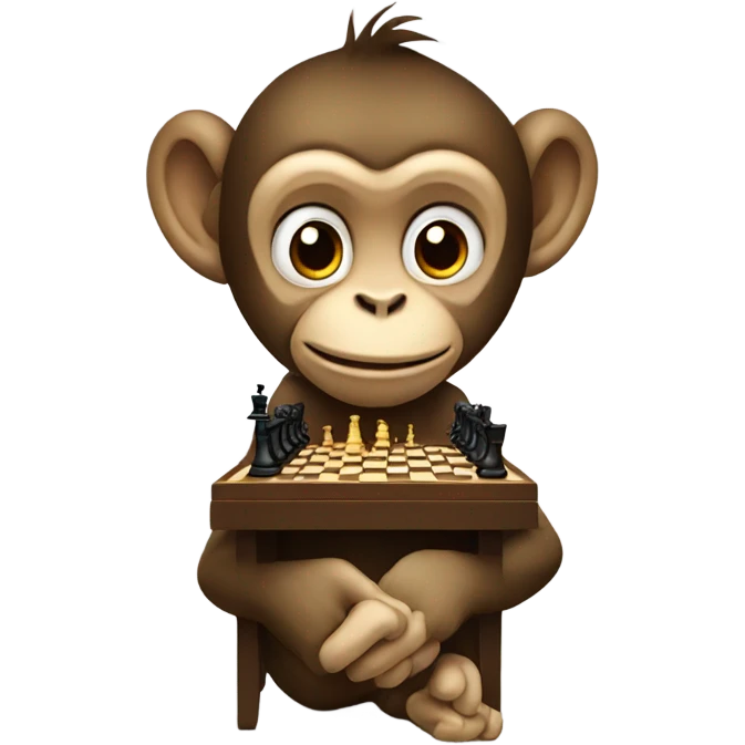 Monkey playing chess emoji