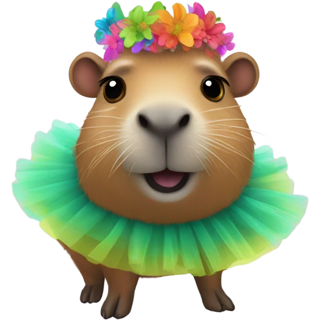 Capybara wearing a tutu emoji