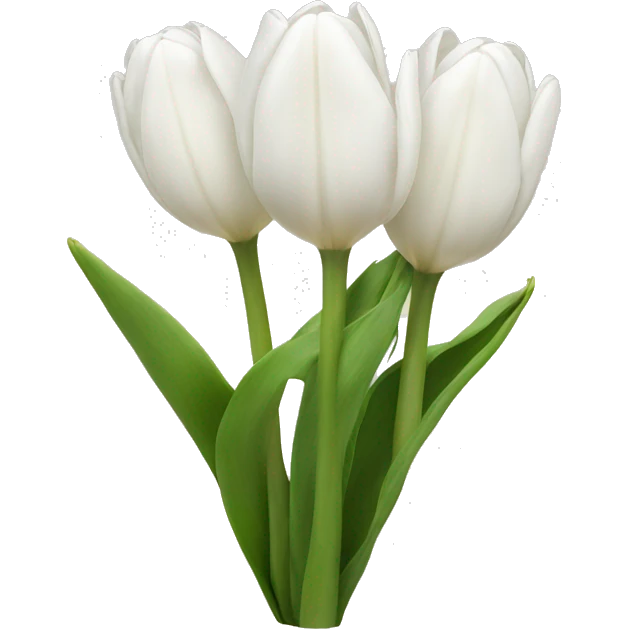 White tulips emoji
