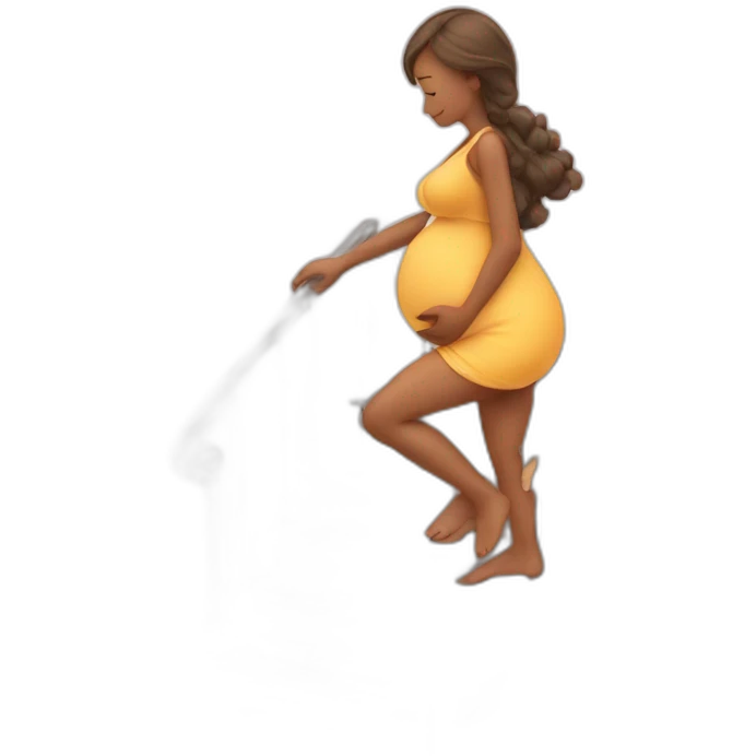 Pregnant womsn stairs emoji