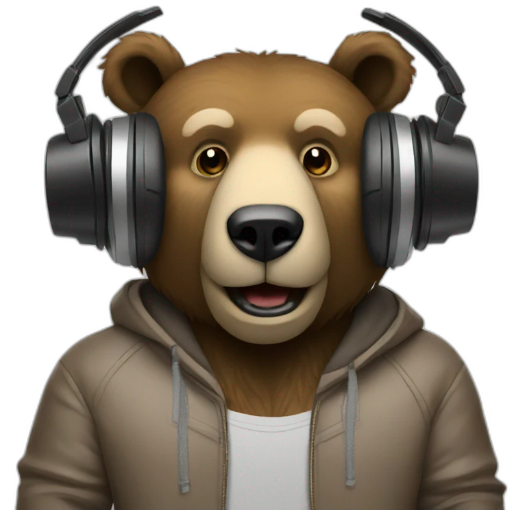dj bear emoji