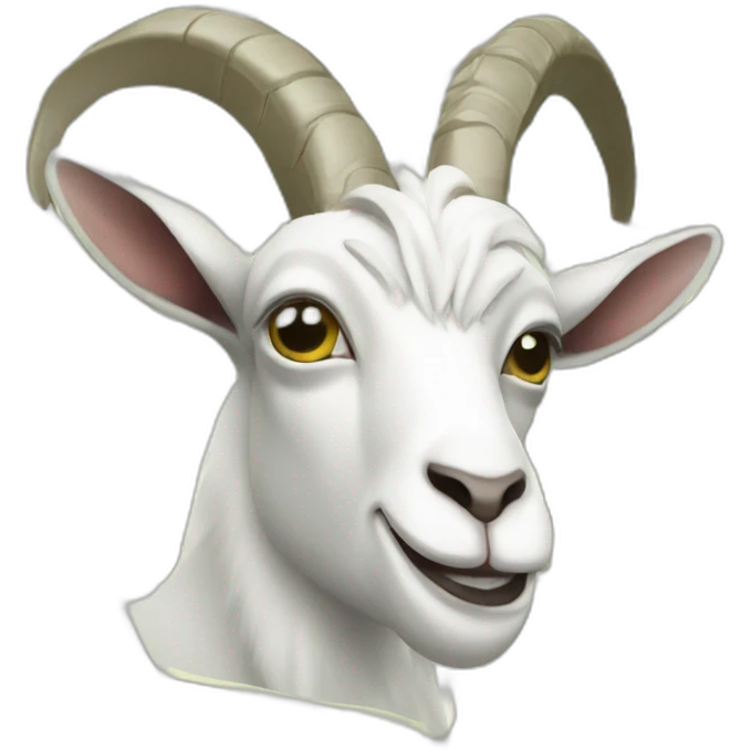 Goat with money falling emoji