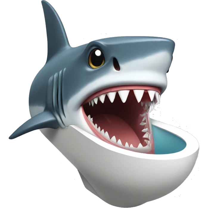Shark in a toilet  emoji