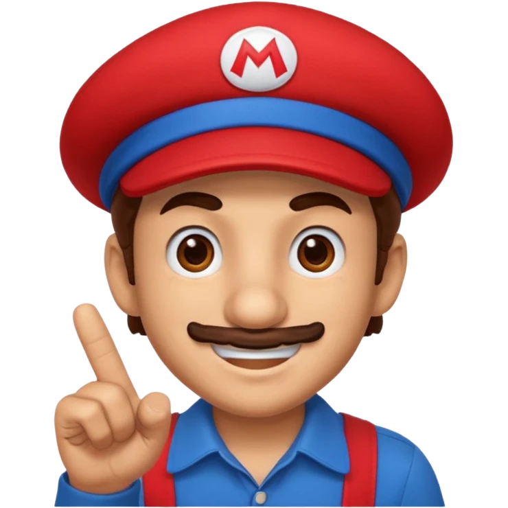 mario sacando el dedo de enmedio  emoji