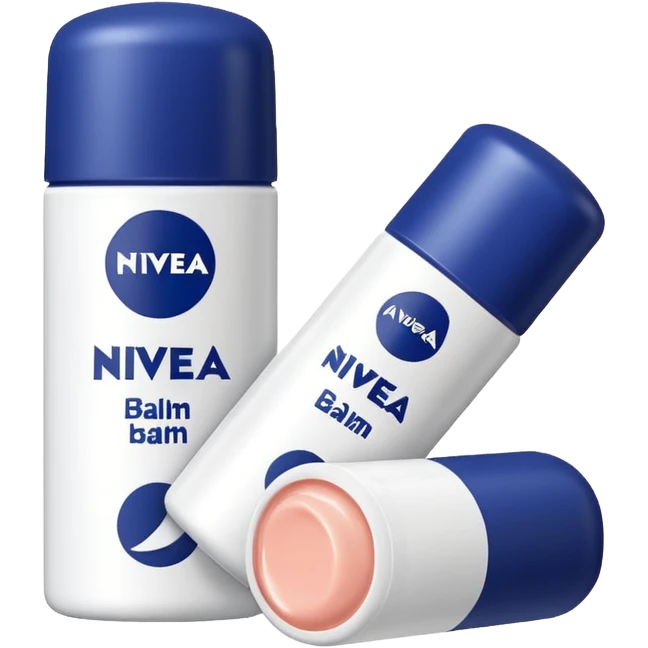 generate an ios genmoji of a NIVEA lip balm emoji