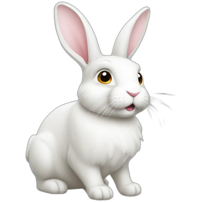 Lapin nain blanc emoji