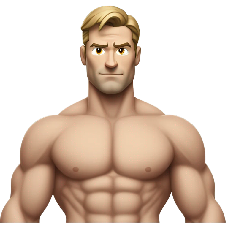 realistic superman with abs white man emoji