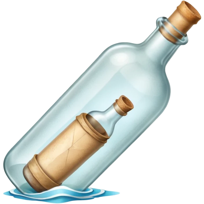 message big bottles with paper roll emoji