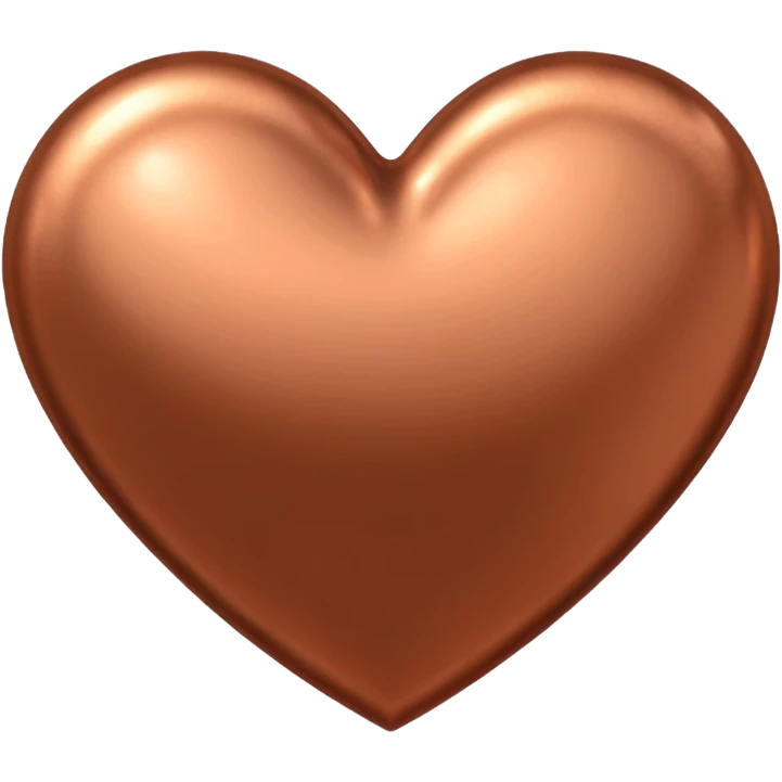 heart with a metallic copper finish emoji