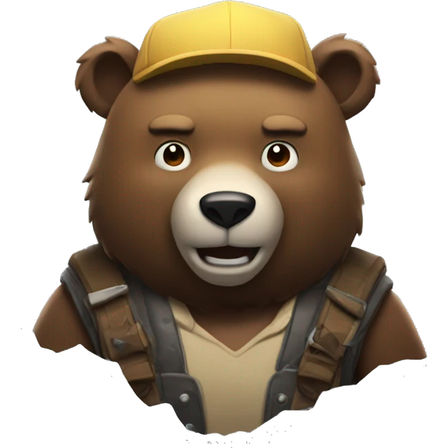 Bear playing Fortnite  emoji