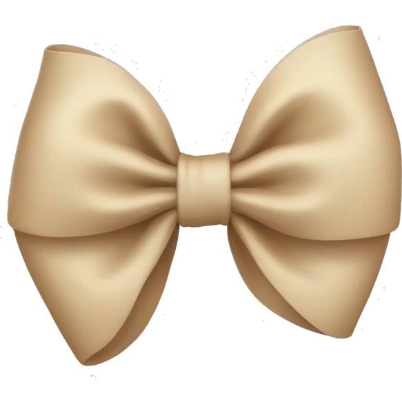 Beige bow emoji