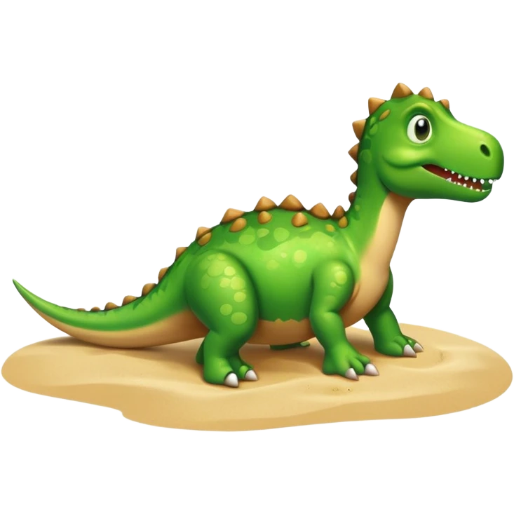 Dinosaur  on the beach￼ emoji