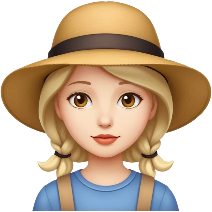 Girl with hat emoji