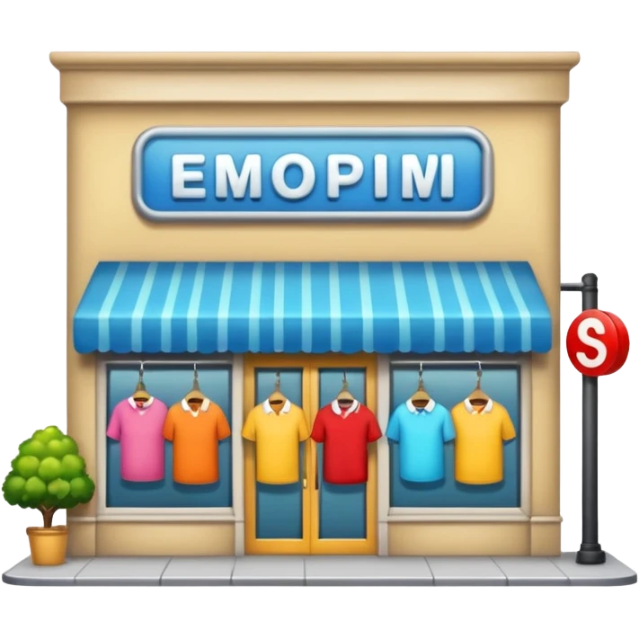 clothing store on the street emoji