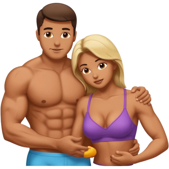 naked man fucks naked woman. sex emoji