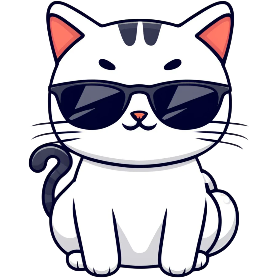 Cat with sunglasses emoji