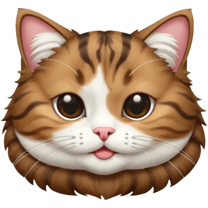 dark brown tabby and white cat in funny positions upside down with eyes closed emoji