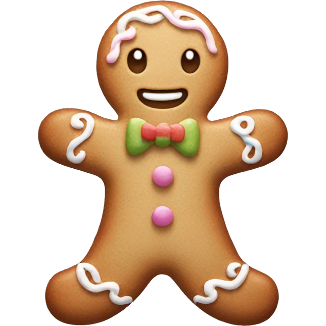 Pastel gingerbread man emoji
