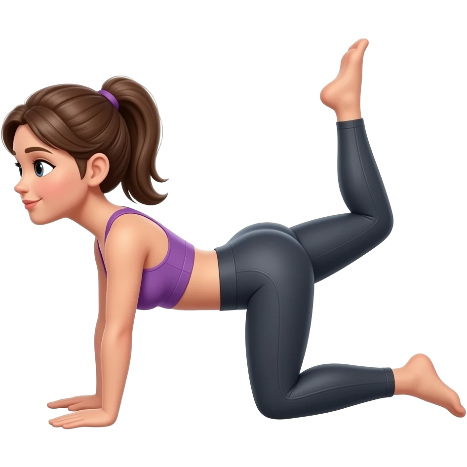 woman side plank knee up emoji