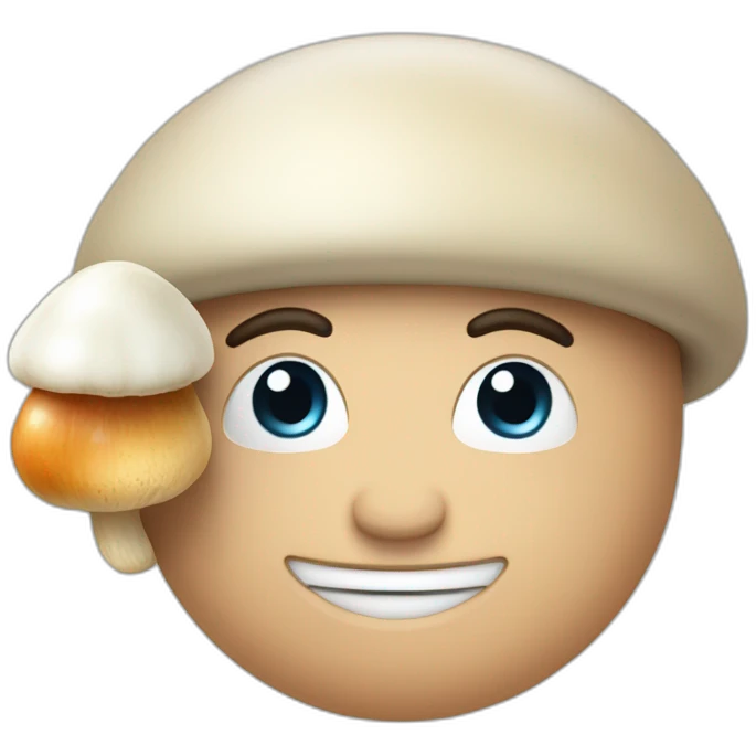 homme avec une tête de champignon emoji