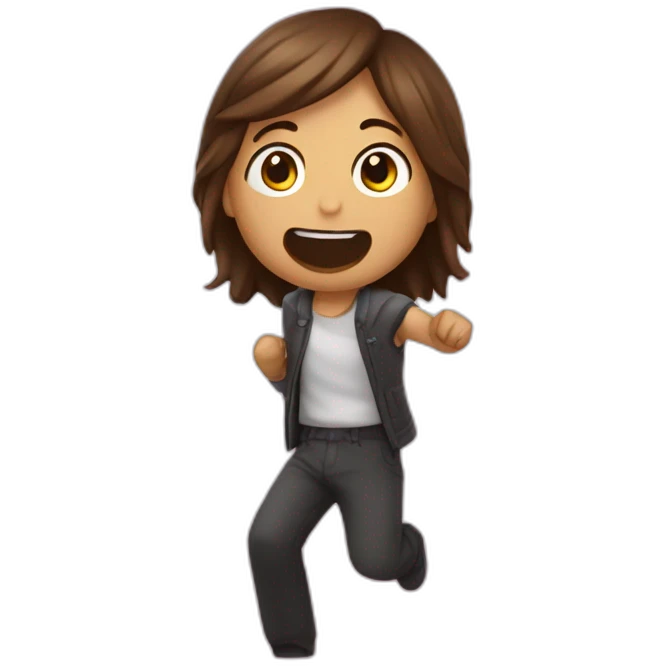 Persona sacando el dedo corazon emoji