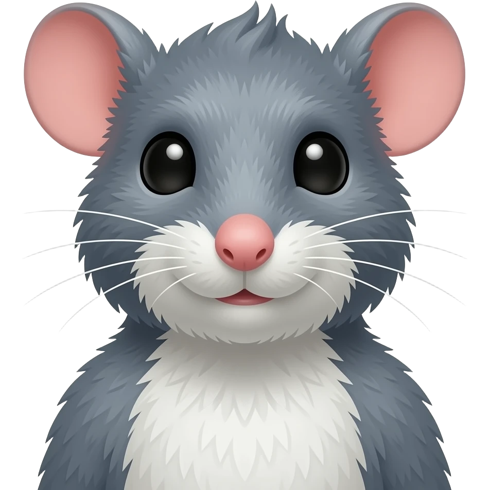 Un niño con cuerpo de rata emoji