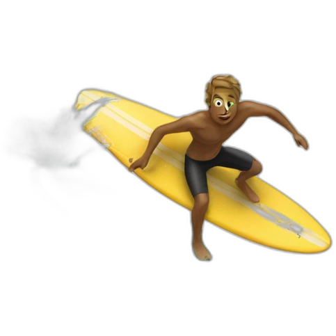 surfer swims on a board emoji