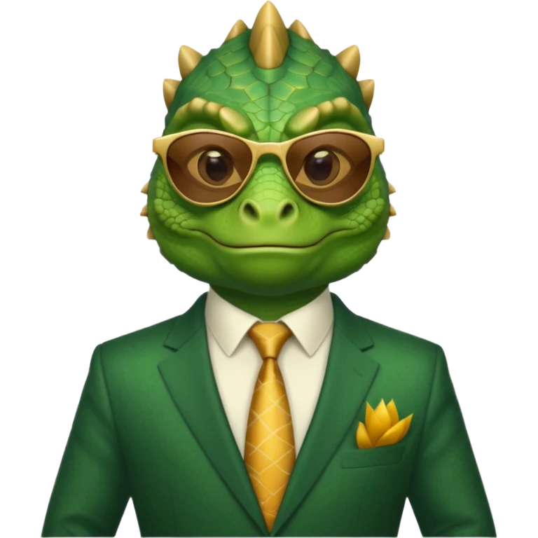 rich capitalist iguana king gold sunglasses emoji