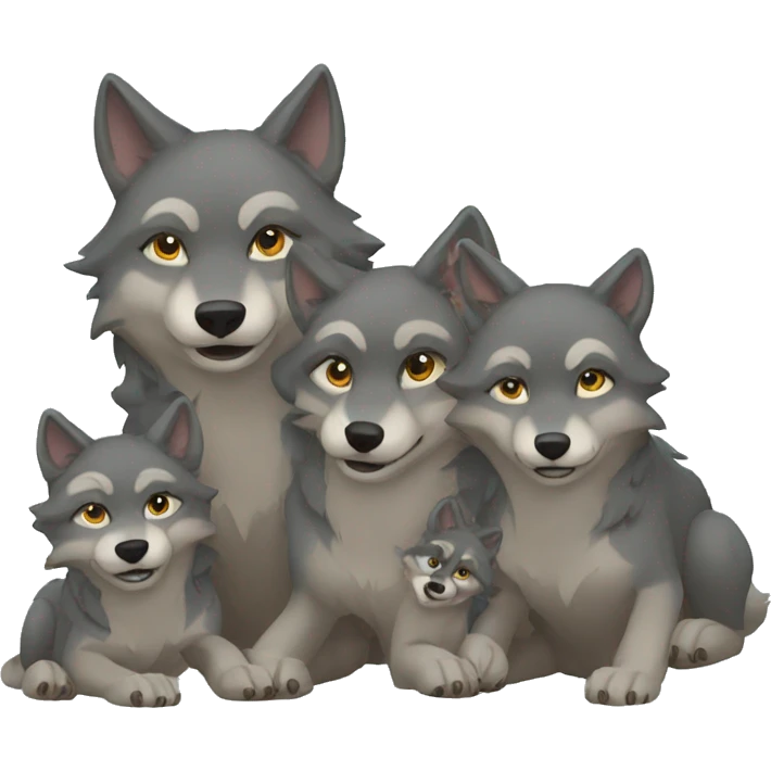 wolf family emoji