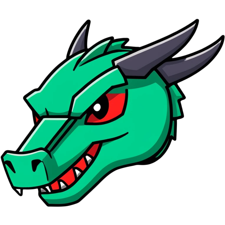Minecraft black dragon head emoji