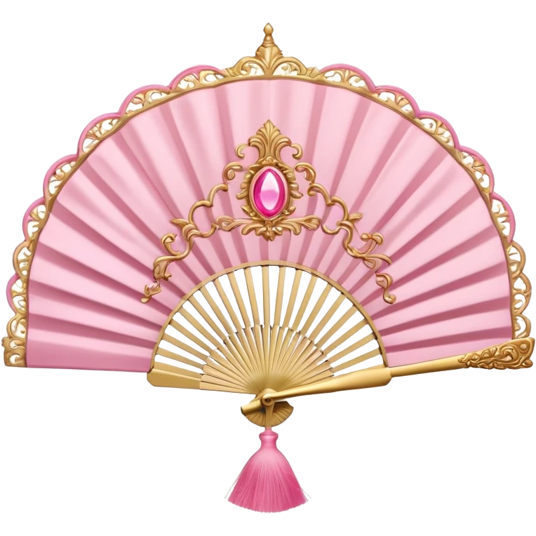 rococo pink fan emoji
