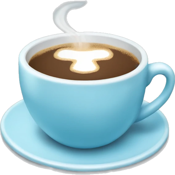 pale blue coffee emoji