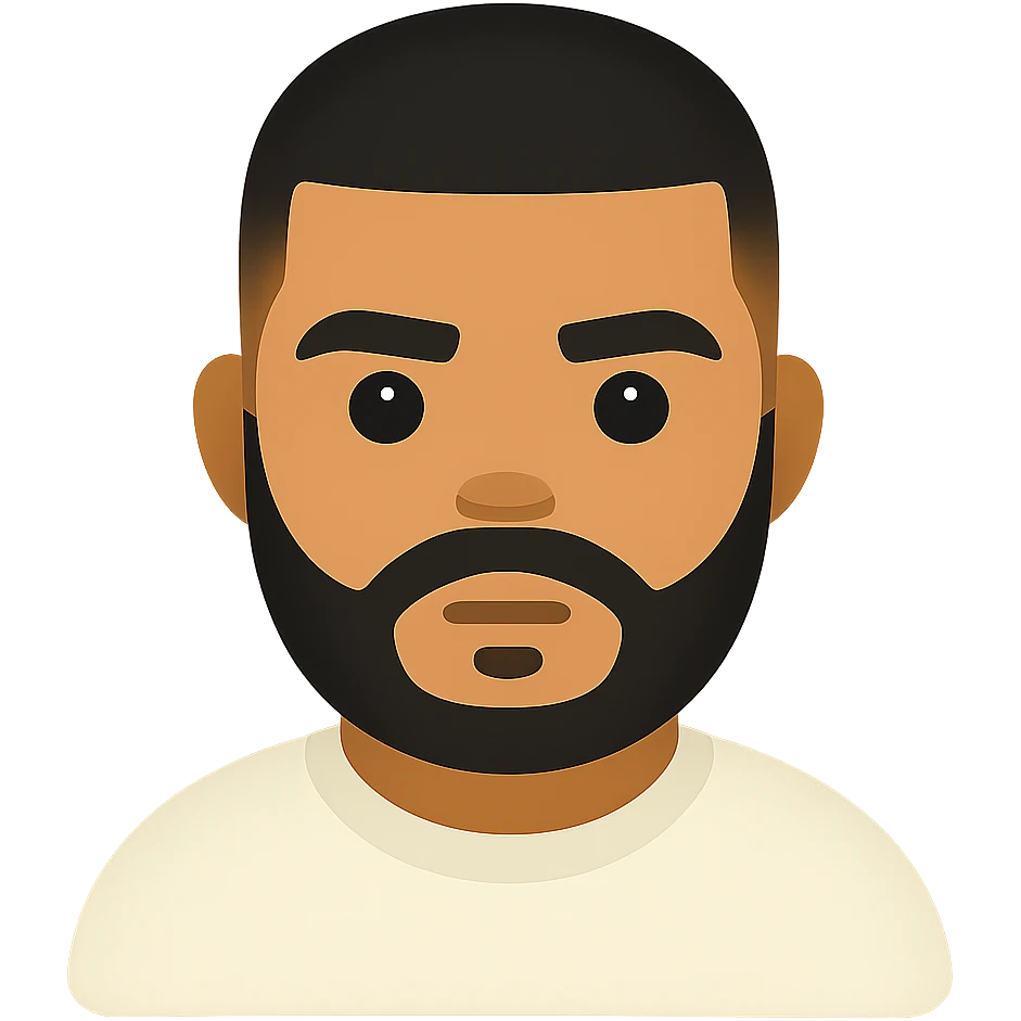 Convert this photo to a clean and simple emoji style using the general model, keeping the likeness of the original person, with no background. emoji