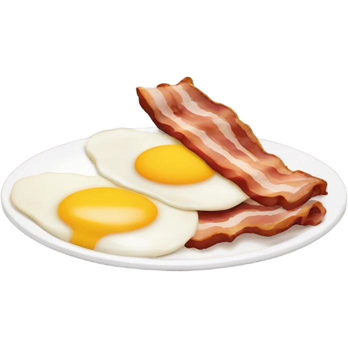 bacon and eggs on plate emoji