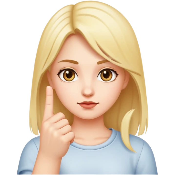 Girl with middle finger up emoji