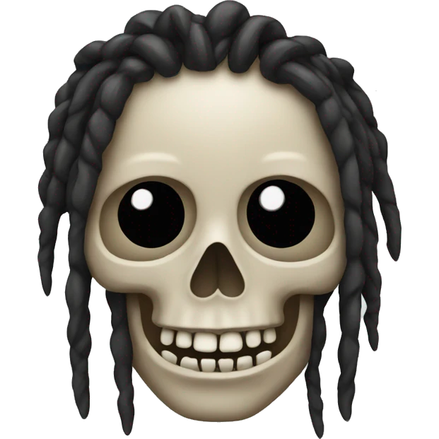Skull with dreads emoji