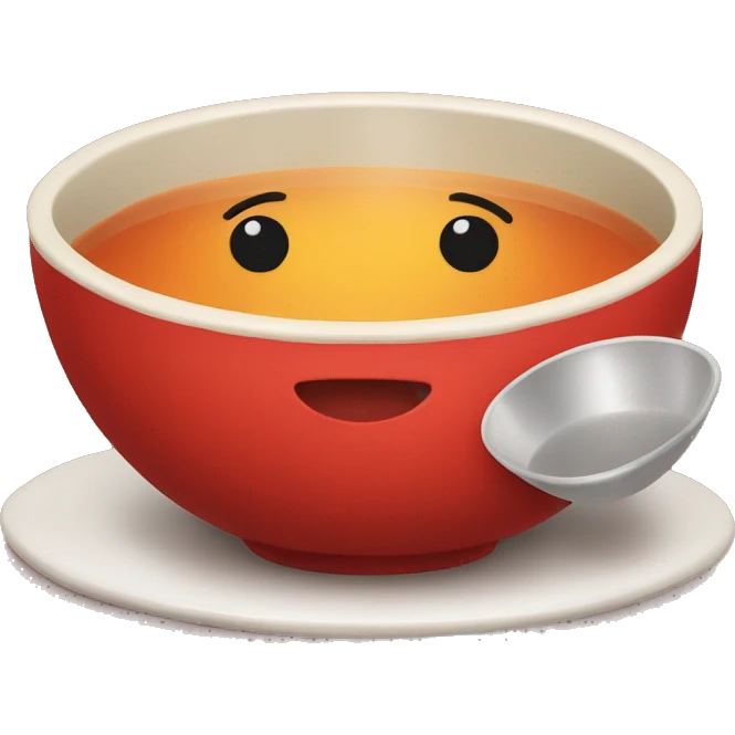 soup in a red bowl emoji