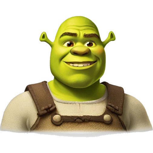 Shrek en pièce droite emoji