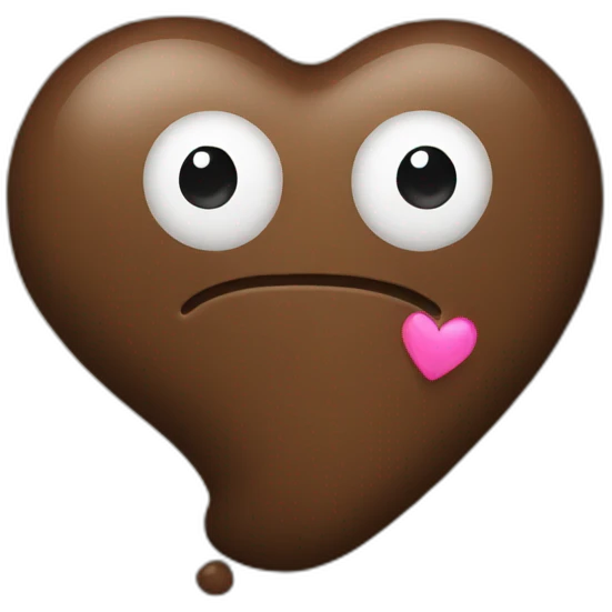 Poop with heart emoji