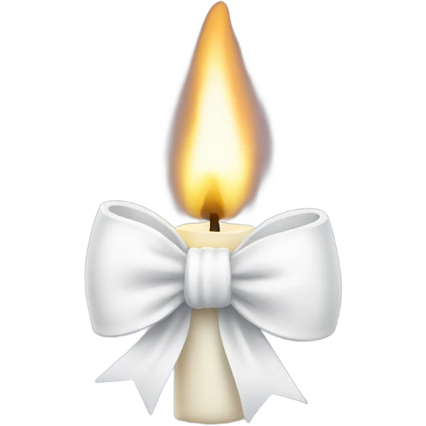 candle white bow emoji