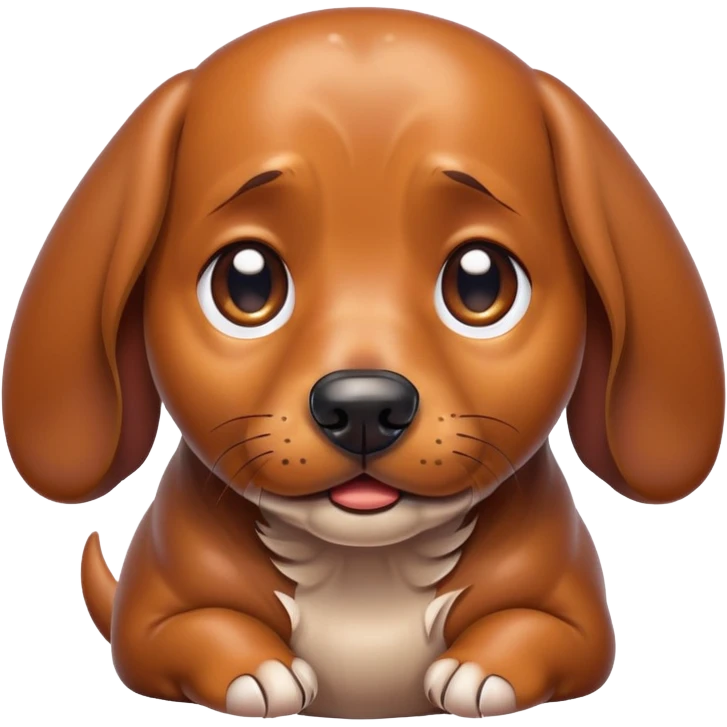 crying weiner dog  emoji