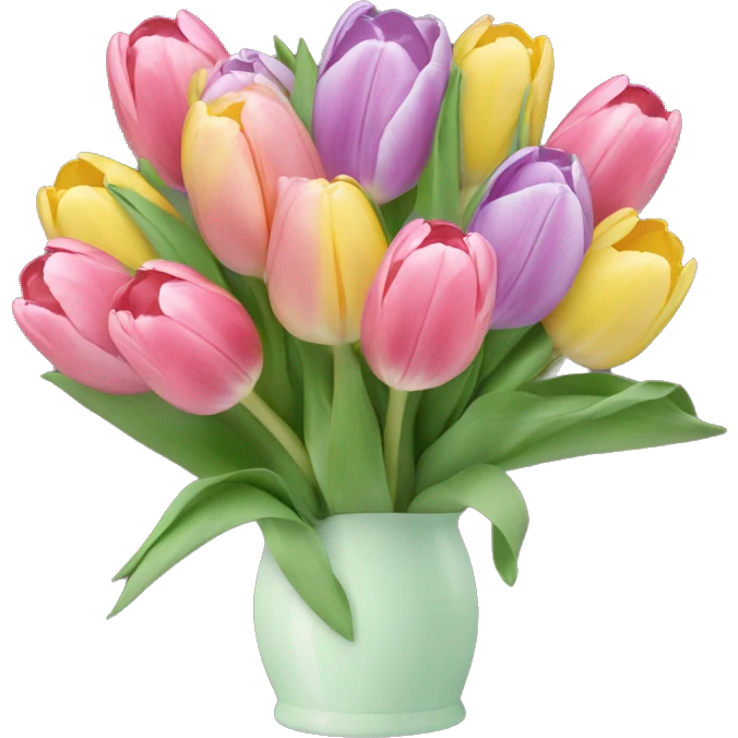 Pastell tulips Bouquet  emoji