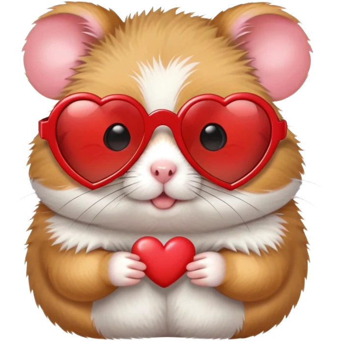  hamster with heart sunglasses  emoji