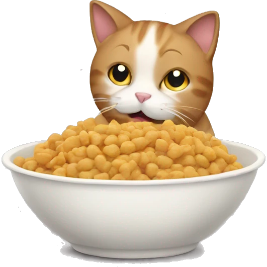 cat eating food emoji