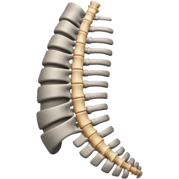 human spine emoji showing slight scoliosis emoji