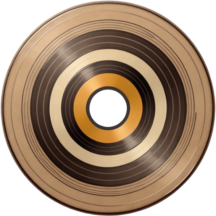 vinyl record, pastel brown colors emoji