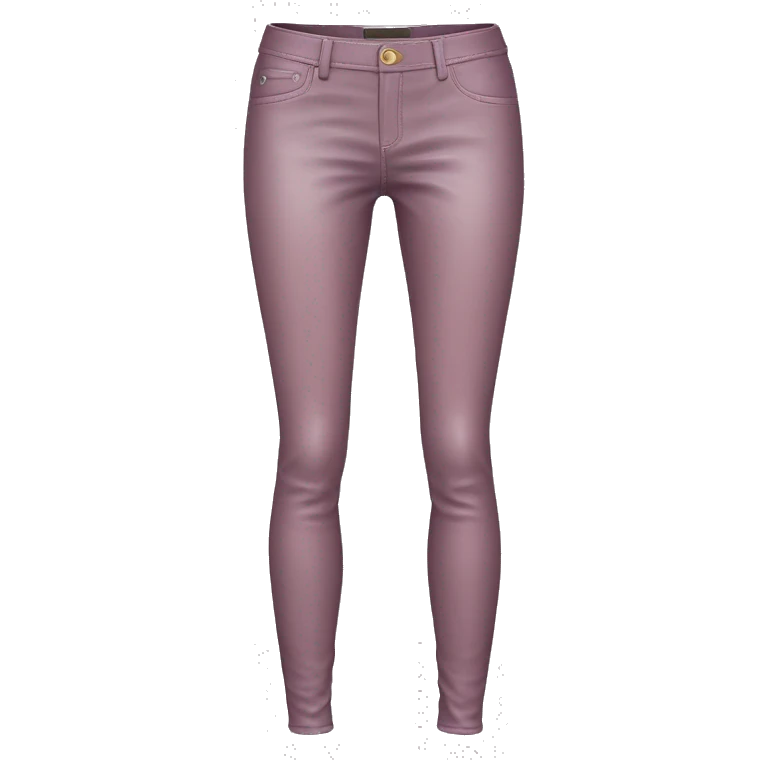 Realistic isolated pair of Light mauve fashion leather jegging pants. emoji