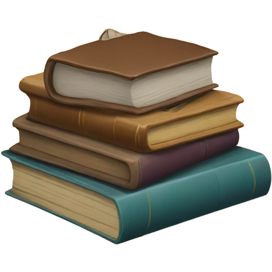 stack of books laced emoji